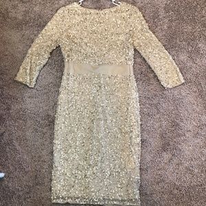 Venus Sparkle Cream Dress